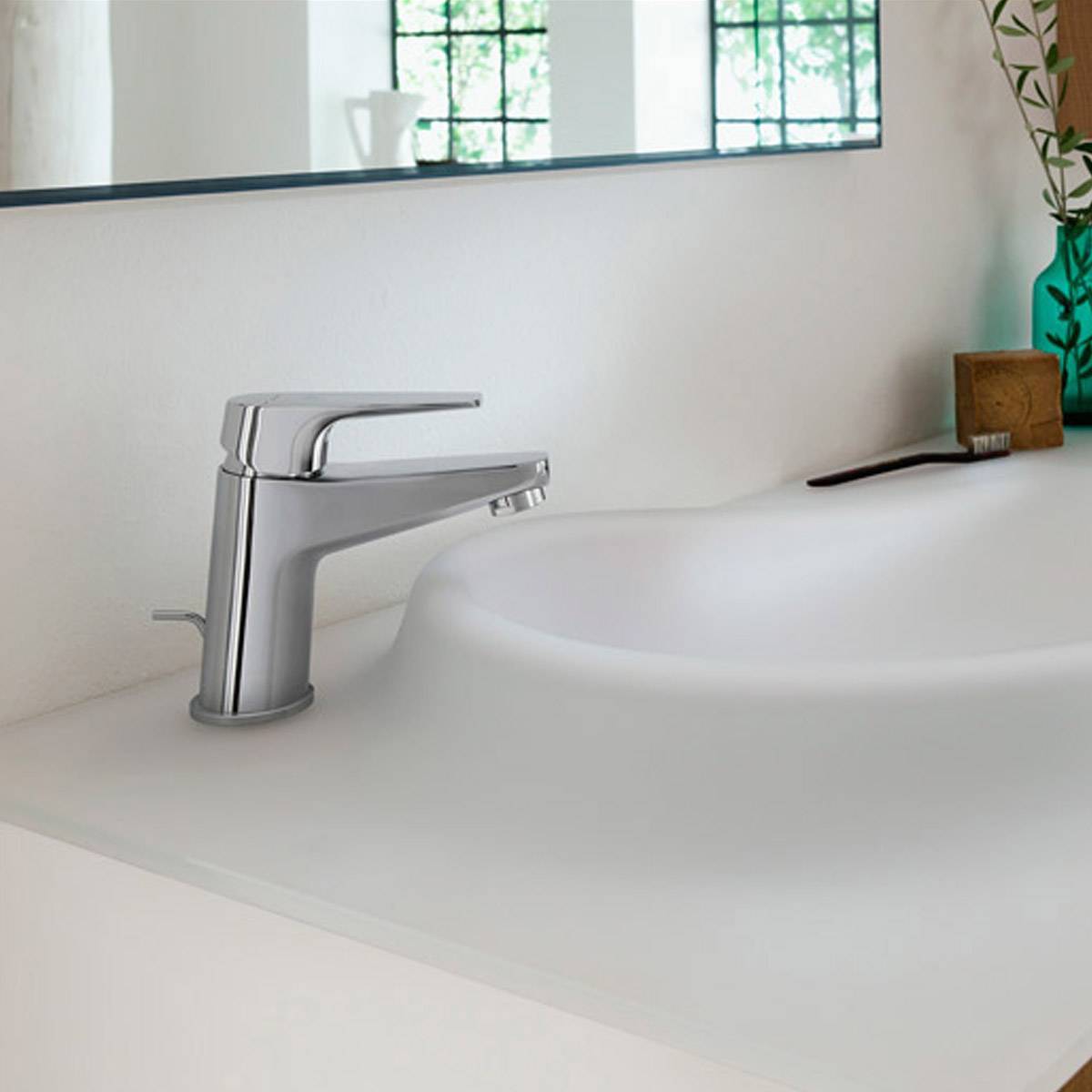 شیر روشویی پایه کوتاه کروم نوبی نوبیلی