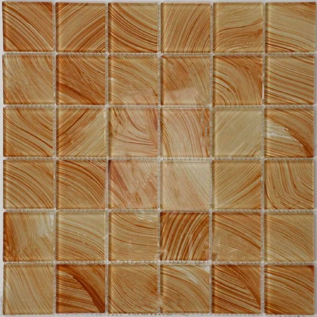 کاشی شیشه ای C4CF0208 کرم قهوه ای روکارنو