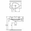 روشویی روکابینتی توکار لبه دار مشکی مات اتنا بوچی