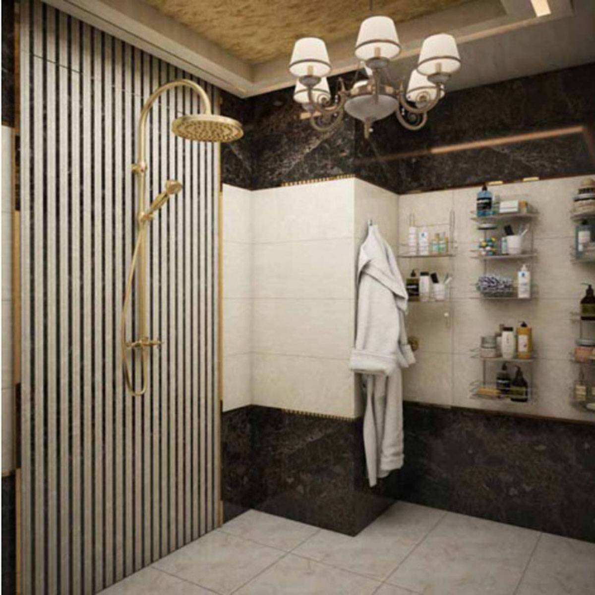 کاشی آدلاید میله ای کرم قهوه ای لئون