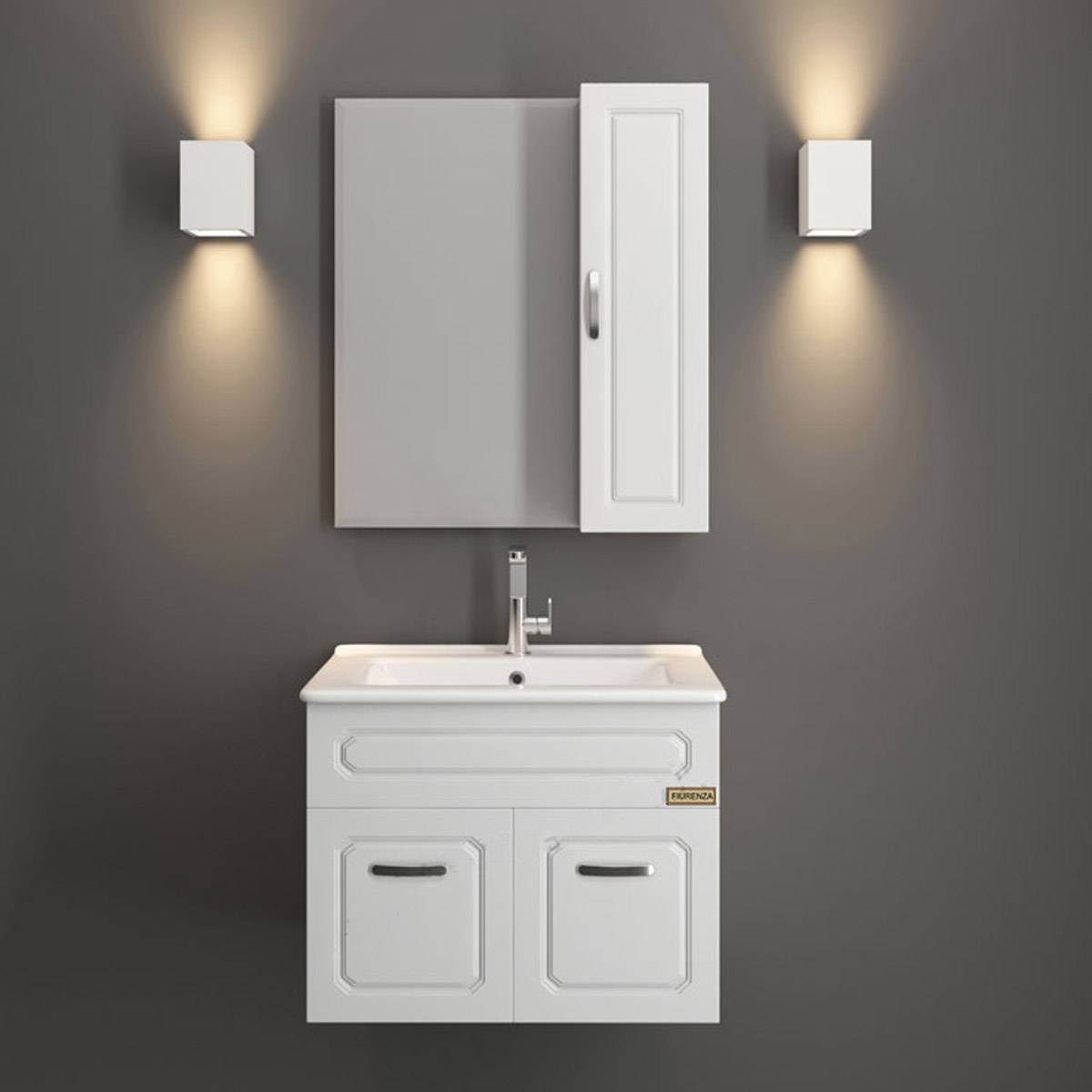 کابینت روشویی دیواری ونیز 60 سفید فیورنزا