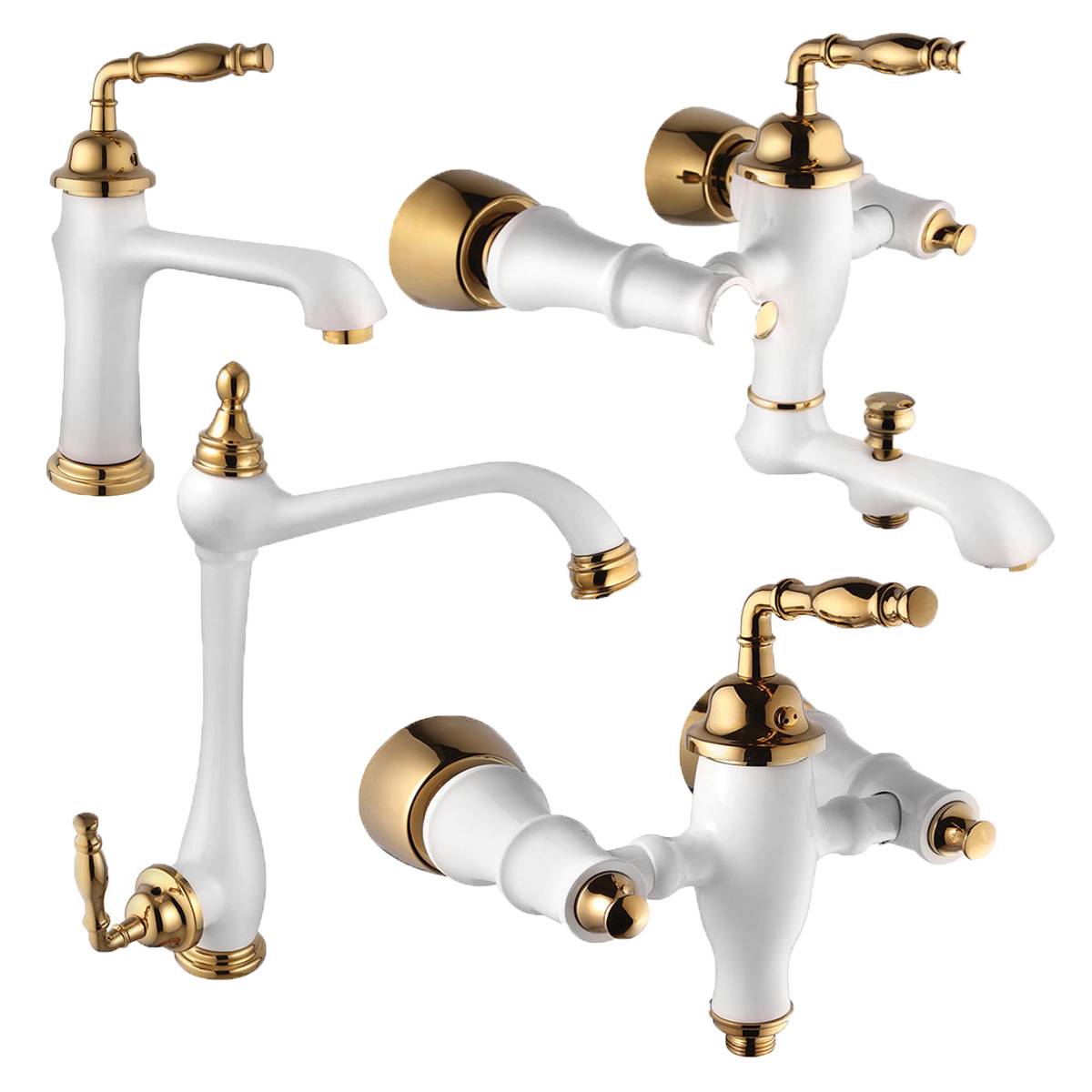 ست شیرالات روبرتو سفید طلایی البرز روز