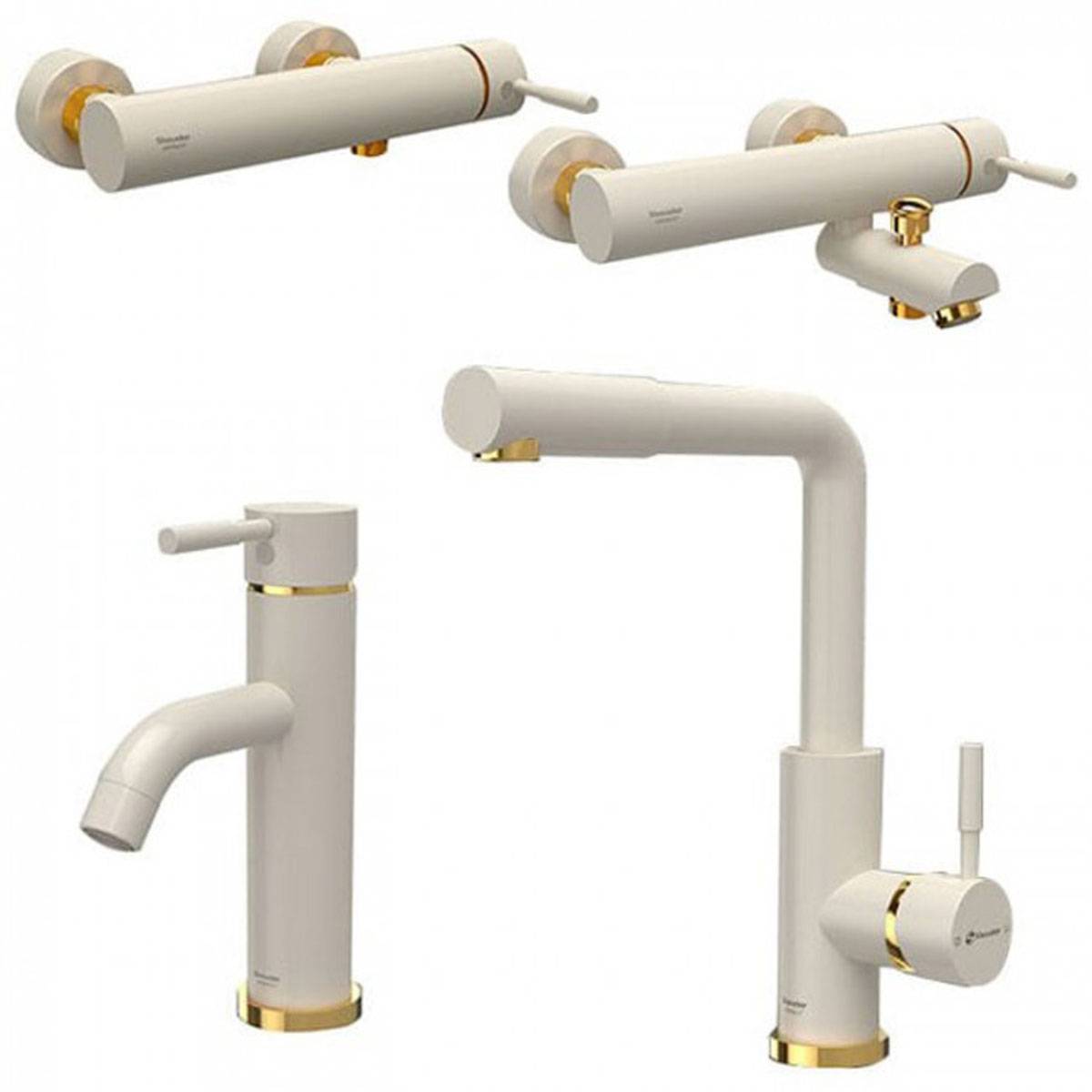 ست شیرآلات مارینو شیری طلایی شودر