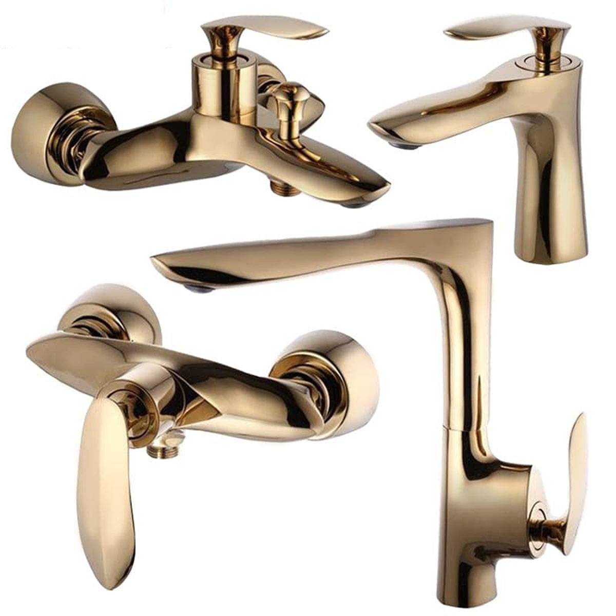 ست شیرآلات کلودی طلایی مات البرز روز