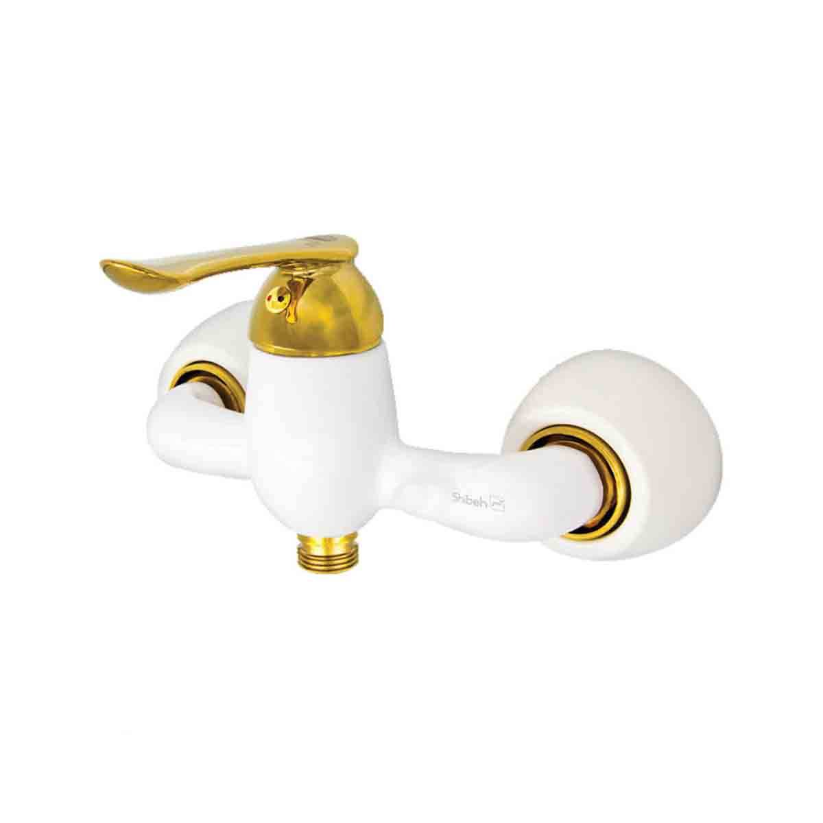 شیر توالت یاس سفید طلایی شیبه