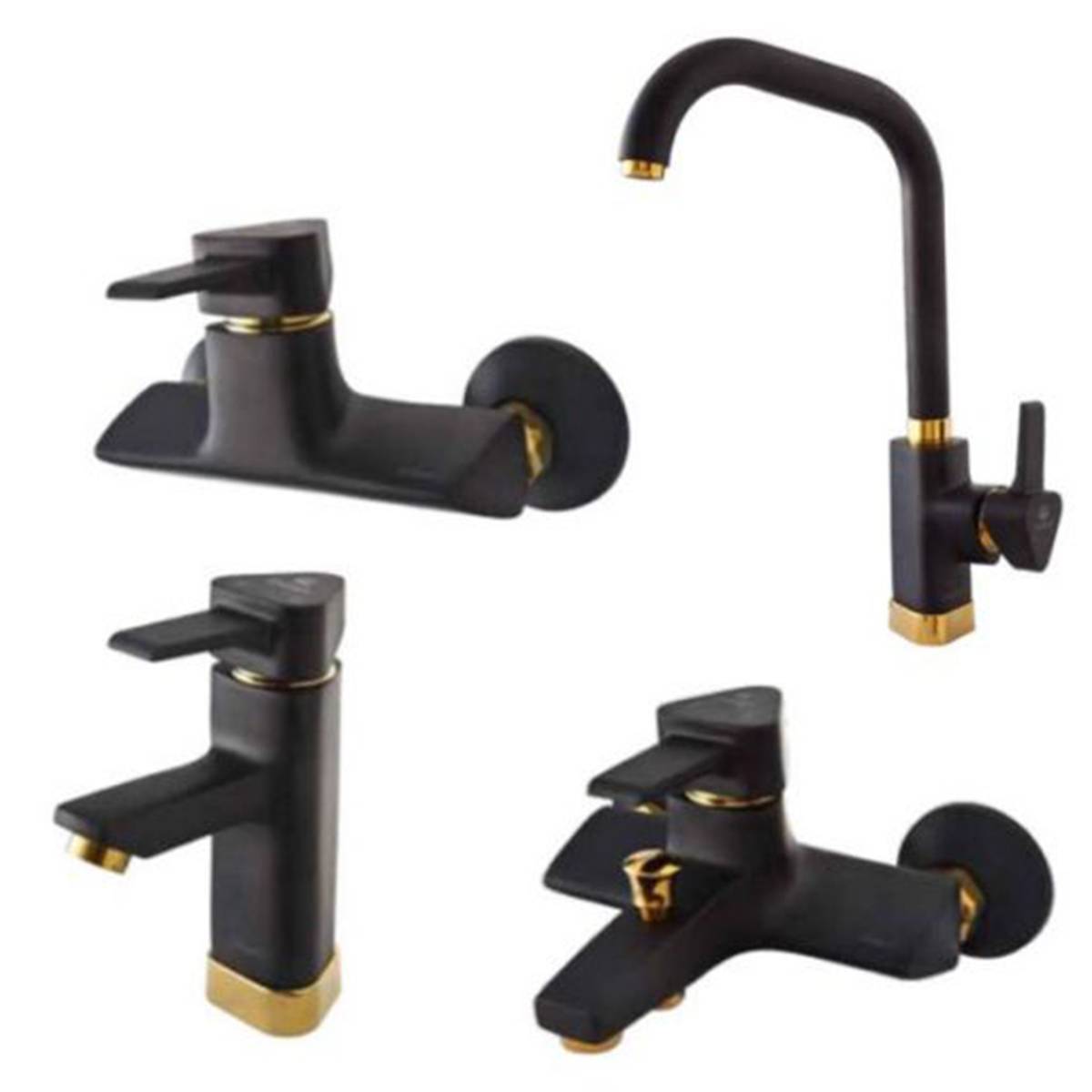 ست شیرآلات پانیذ مشکی طلایی شیبه