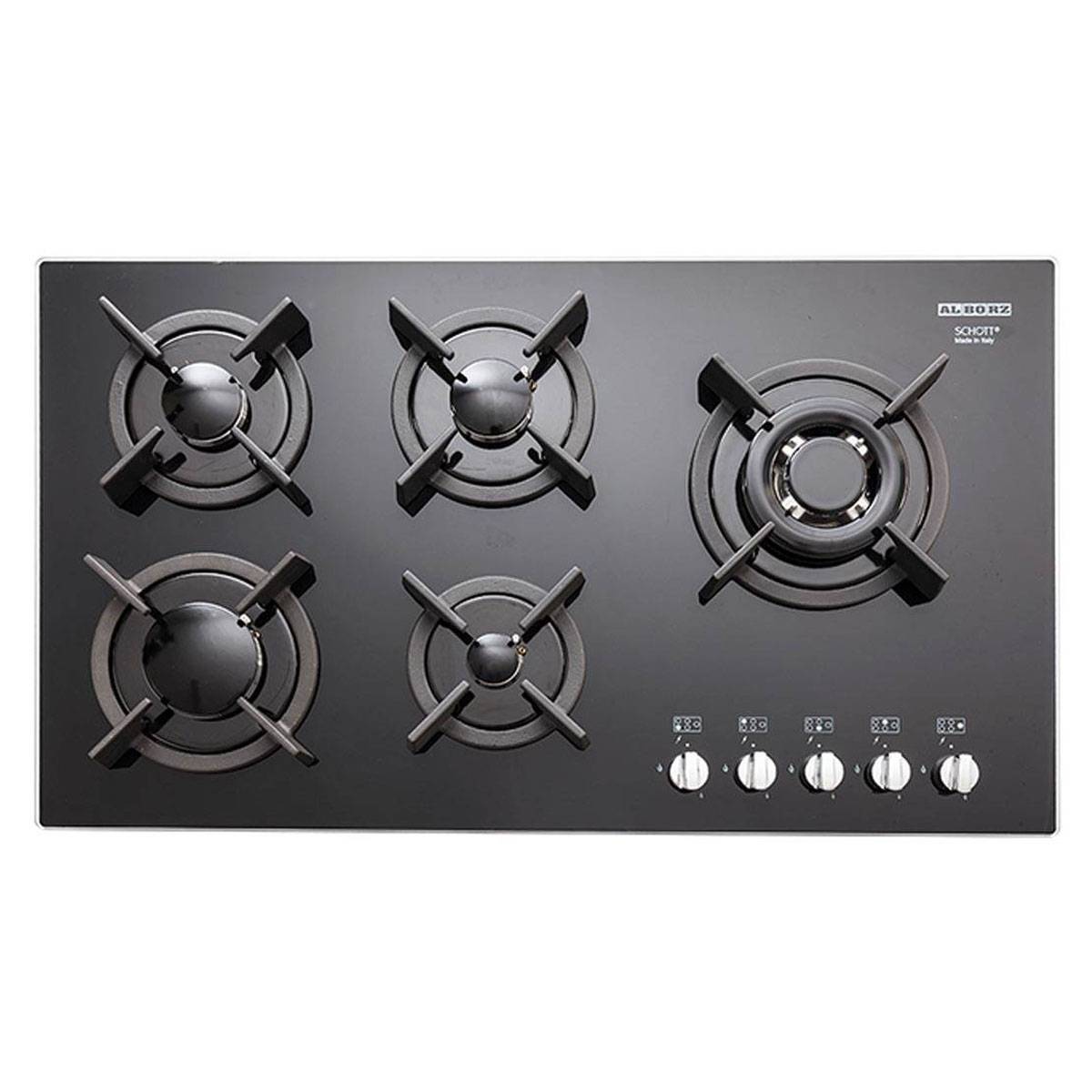 اجاق گاز شیشه ای مشکی G5907 استیل البرز
