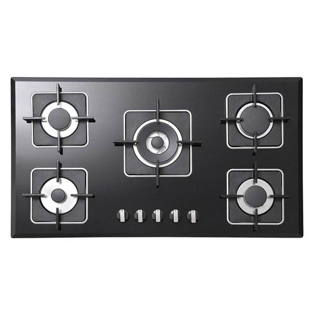اجاق گاز شیشه ای مشکی G5960 استیل البرز