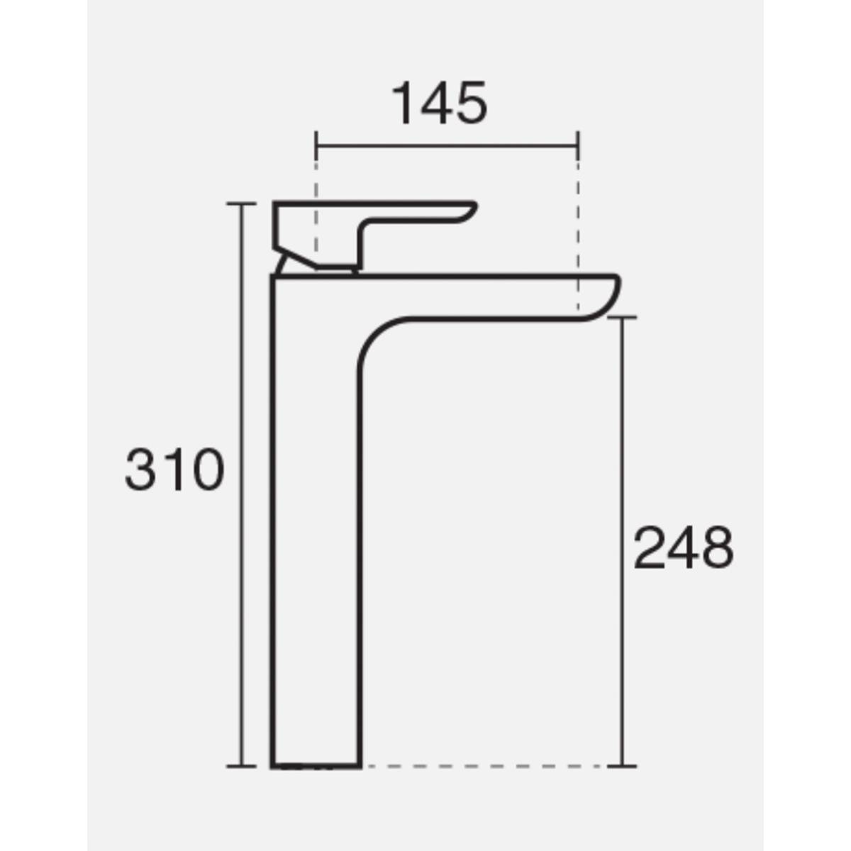 شیر روشویی پایه بلند ریتا طلایی کی دبلیو سی