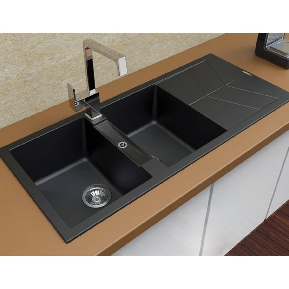 سینک گرانیتی توکار جاز مشکی کن