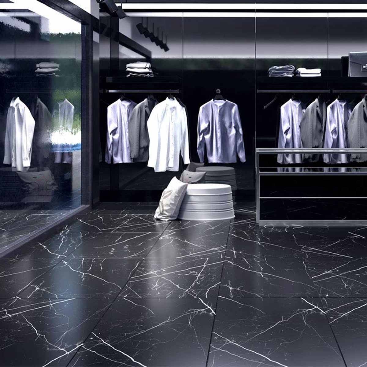 سرامیک بلکبرن سمی پولیش مشکی گلدیس