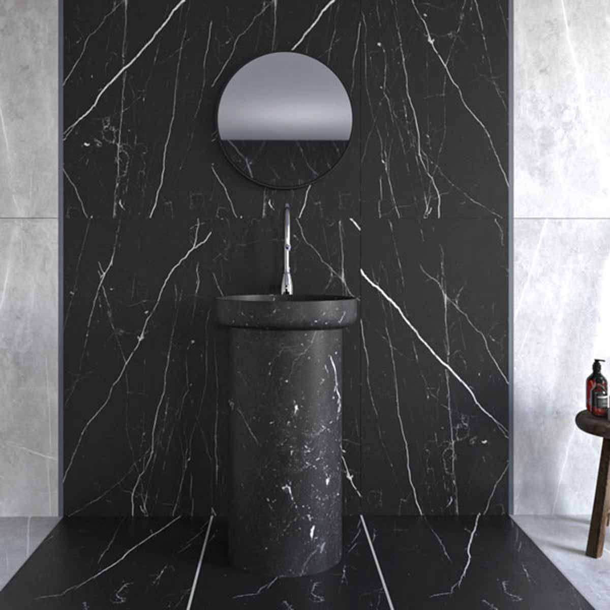 سرامیک بلکبرن سمی پولیش مشکی گلدیس