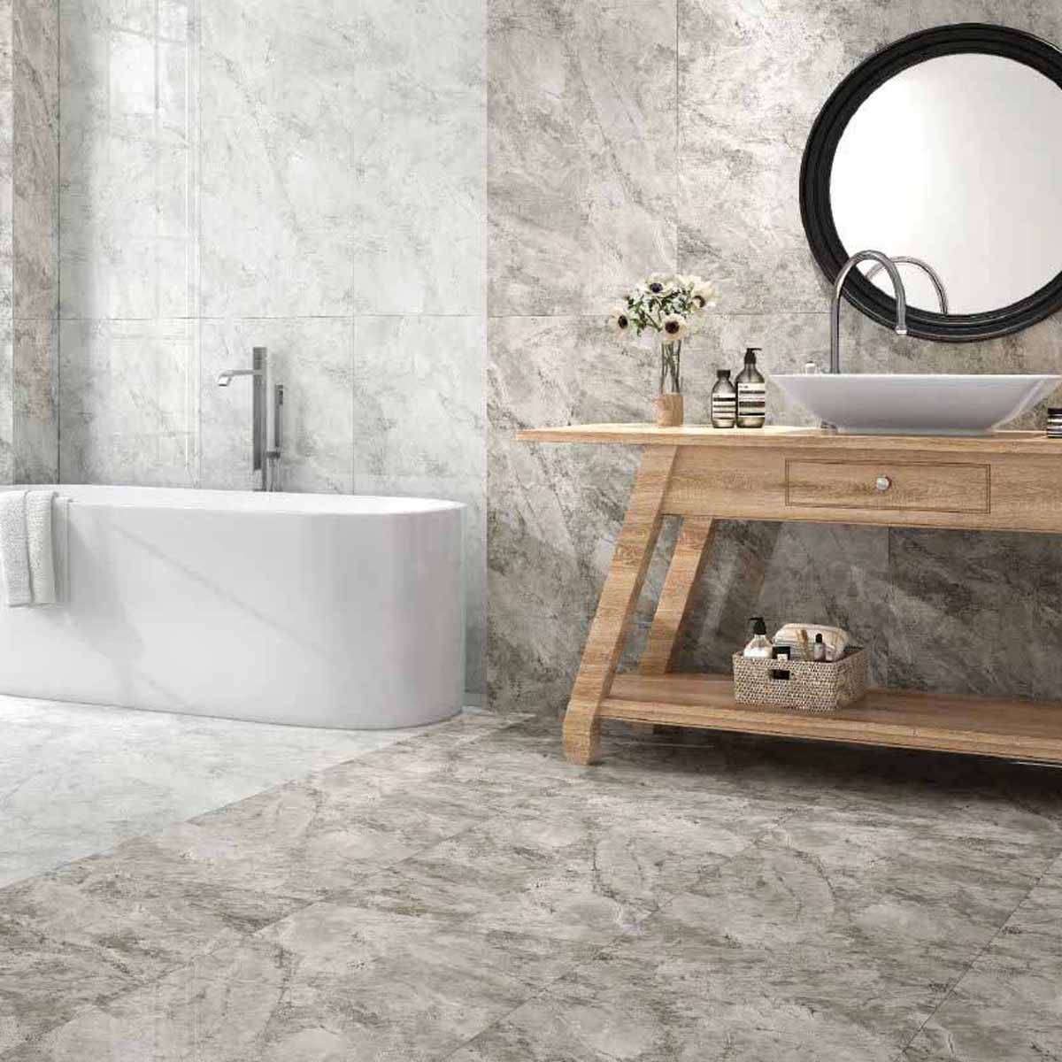 سرامیک ایساتیس پولیش طوسی روشن گلدیس