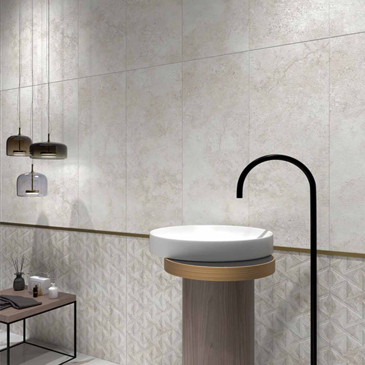 سرامیک دیور دکور مات طوسی روشن گلدیس