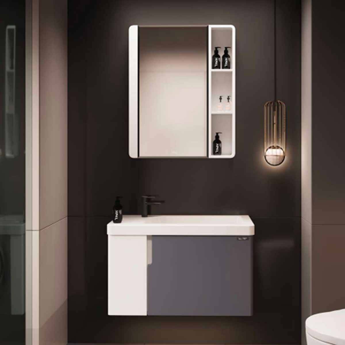کابینت روشویی 3067 سفید طوسی ویتا