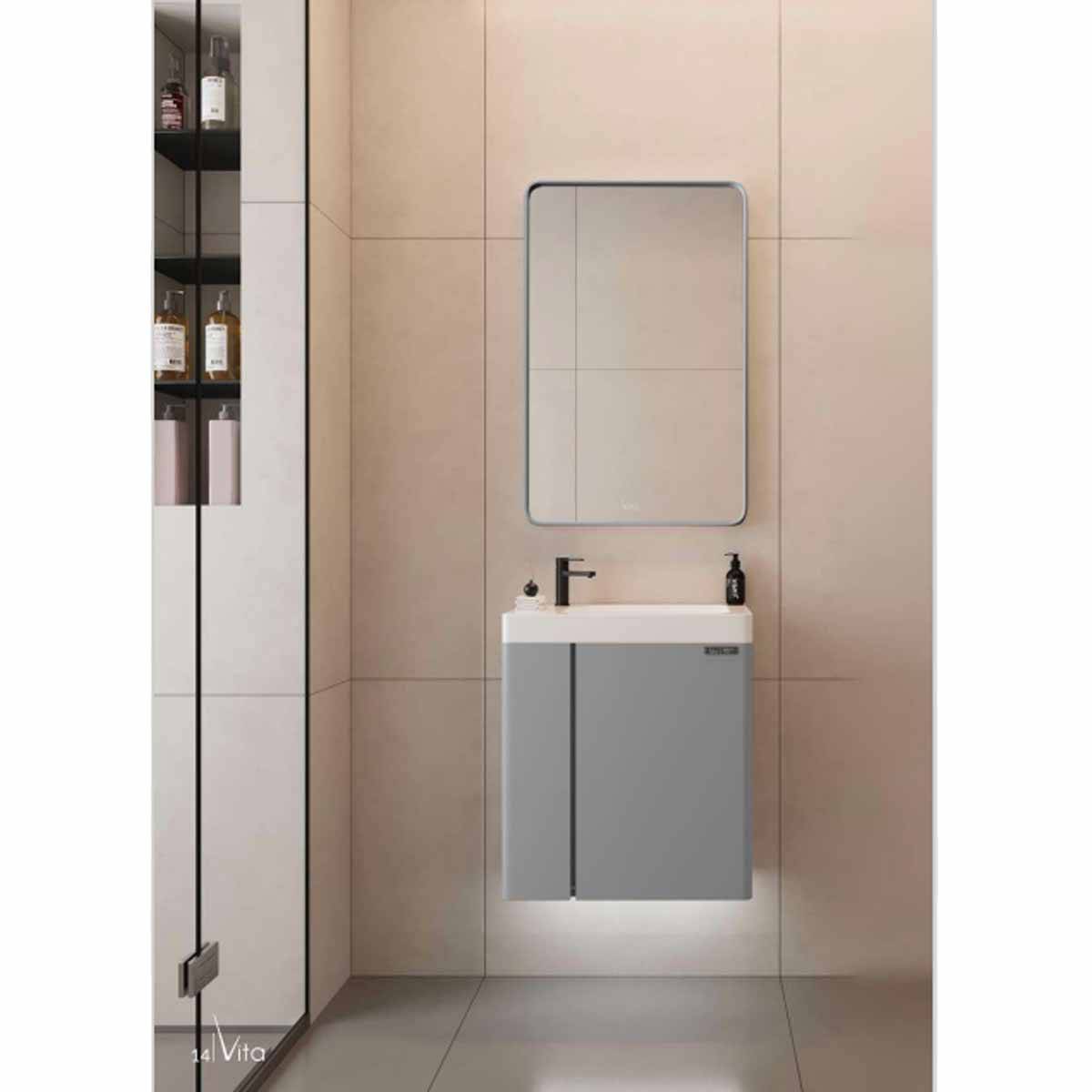 کابینت روشویی 3072 سفید طوسی ویتا