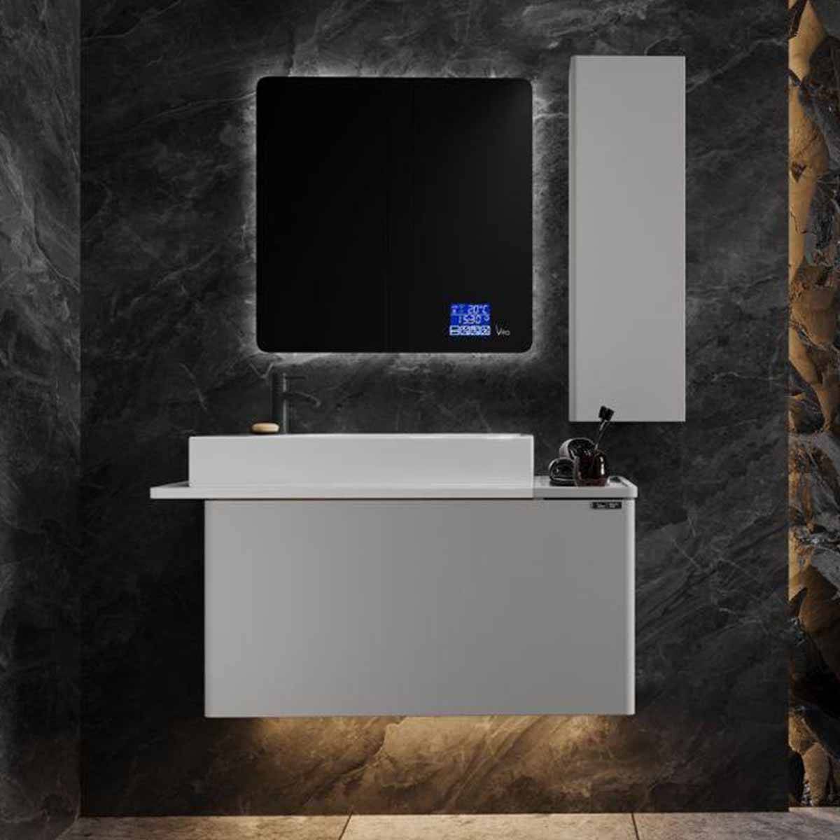 کابینت روشویی 3073 طوسی سفید ویتا