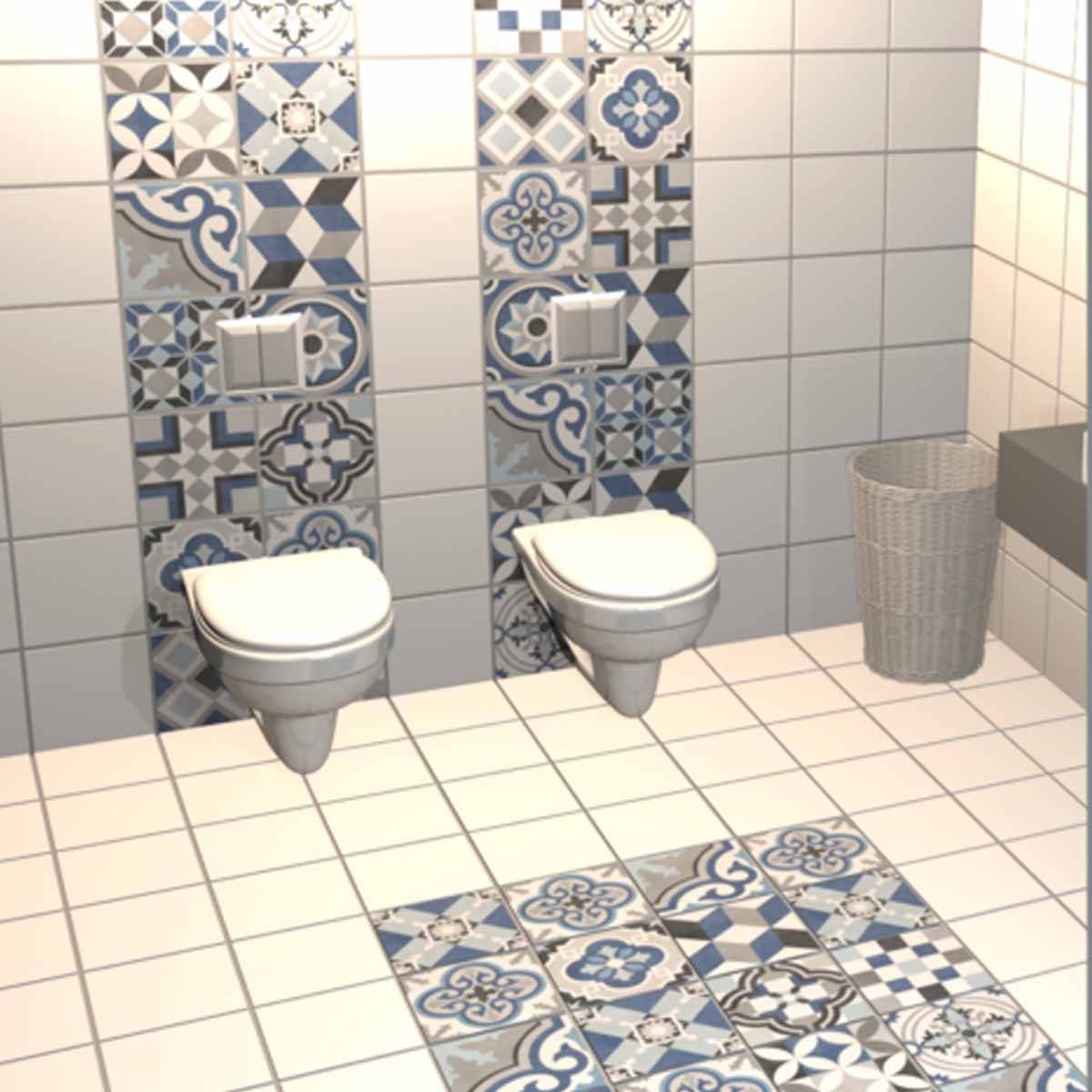 کاشی موراکو دکور آبی دیتا تکسرام