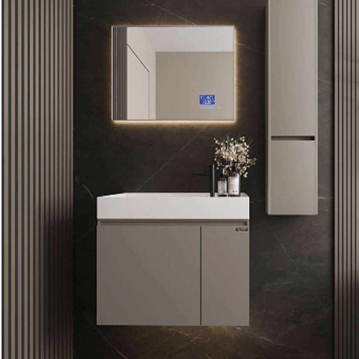 کابینت روشویی 3087 سفید طوسی ویتا