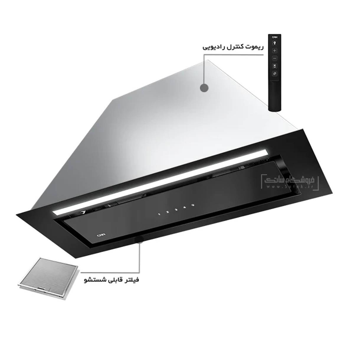 هود مخفی آرتیما 9 مشکی کن