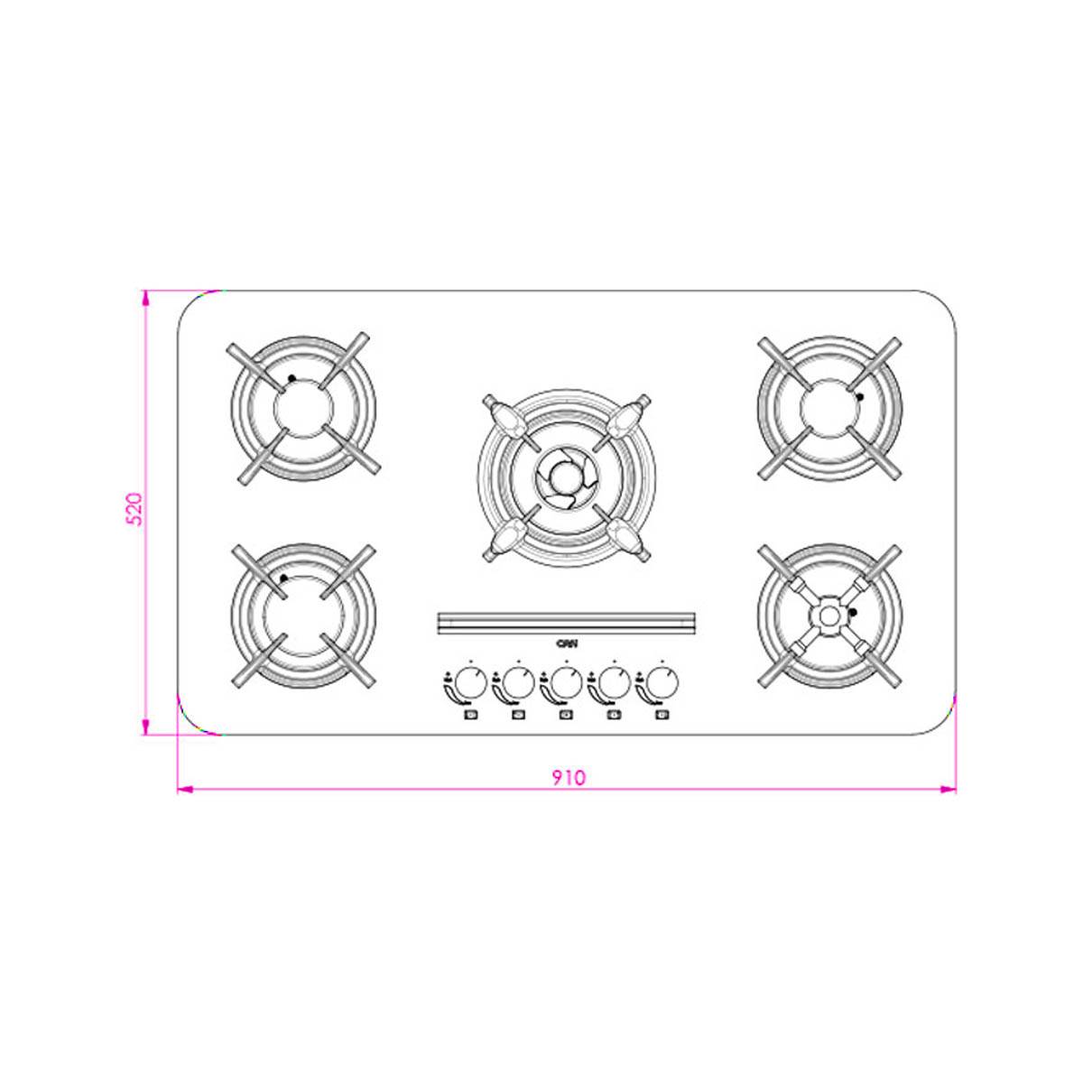 اجاق گاز صفحه ای شیشه ای IG8507 کن