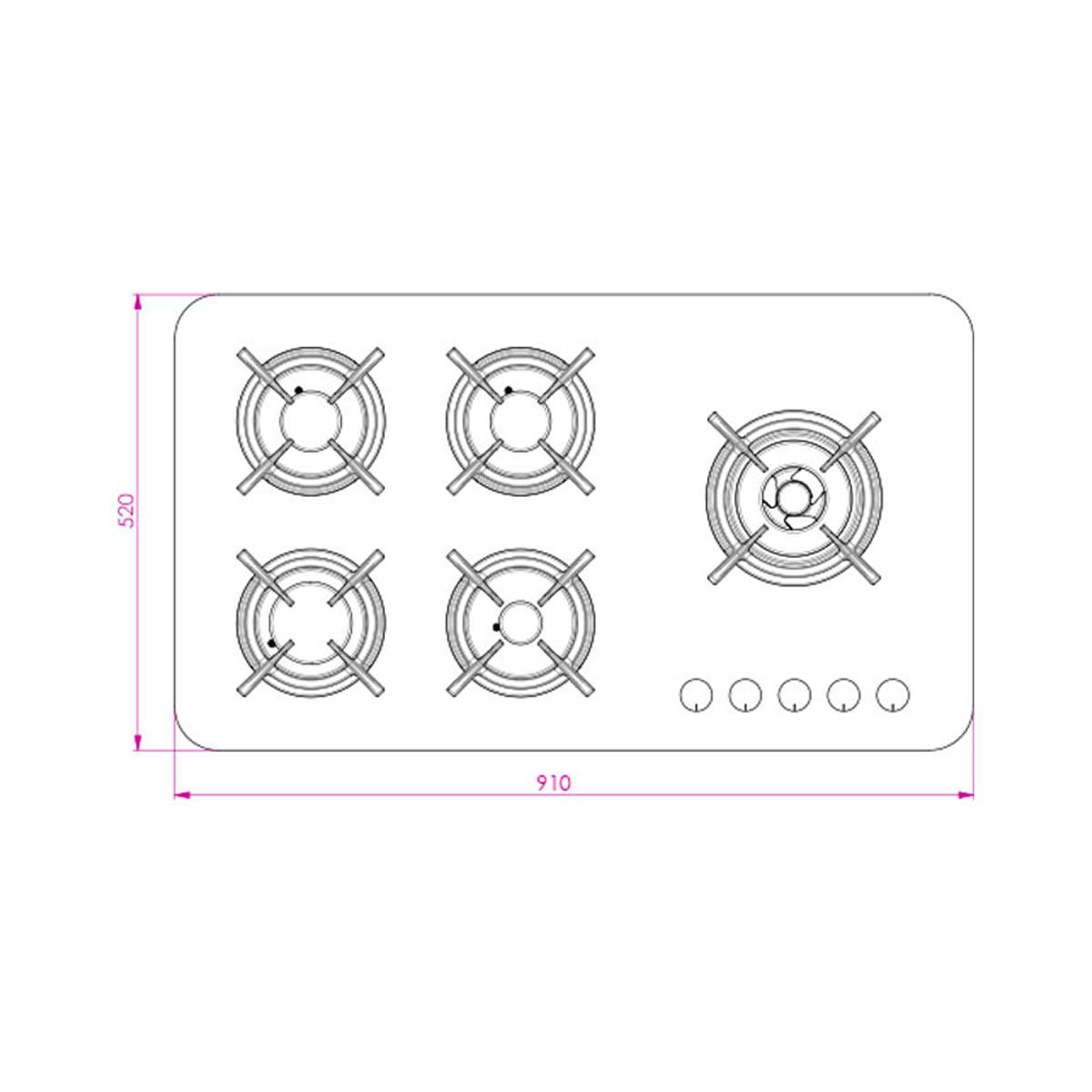 اجاق گاز صفحه ای شیشه ای IG8510 کن