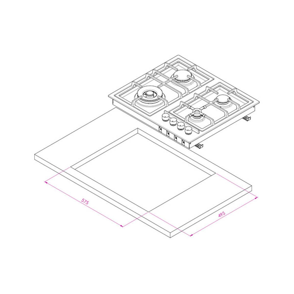 اجاق گاز صفحه ای IS6401 کن
