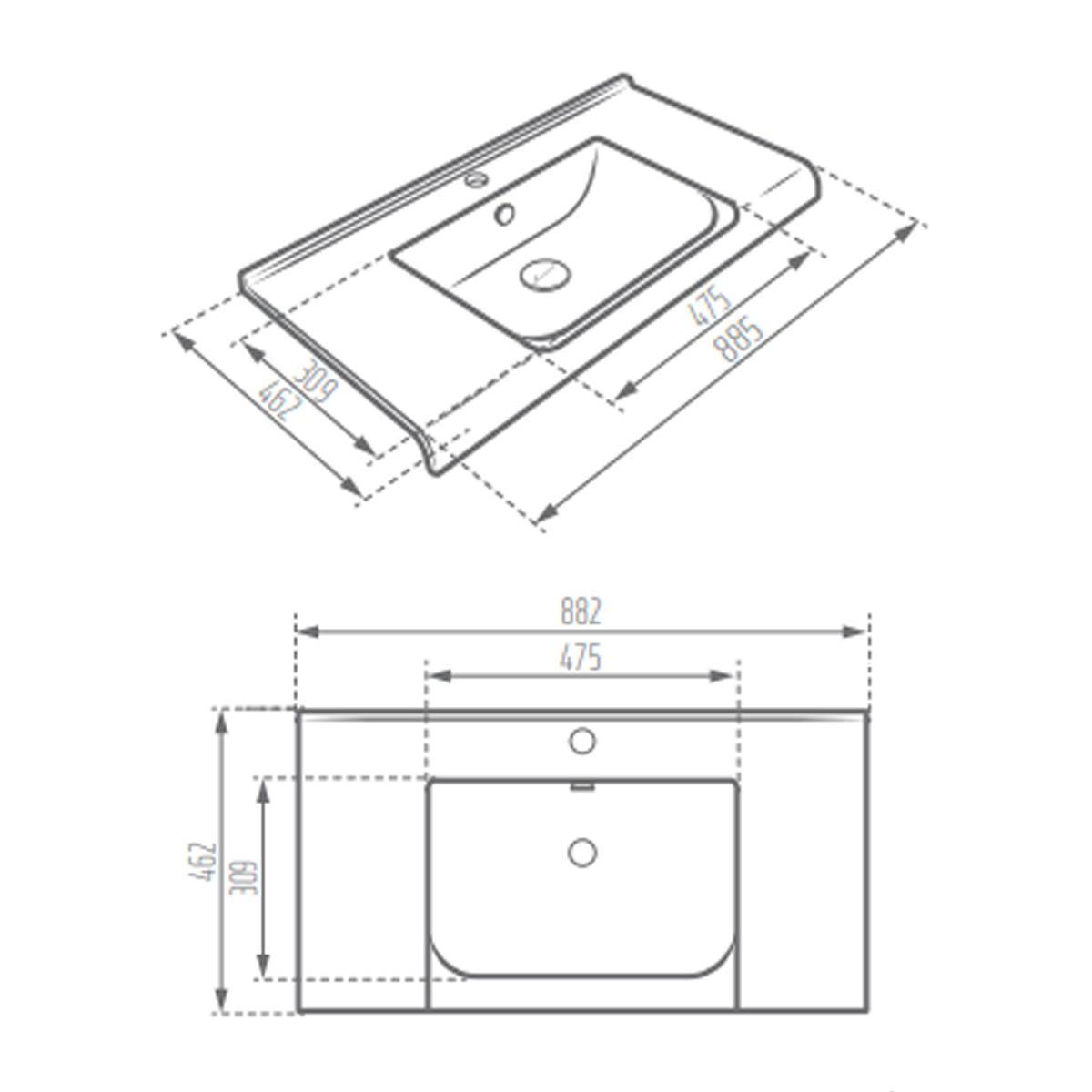 روشویی روکابینتی ویستا مروارید