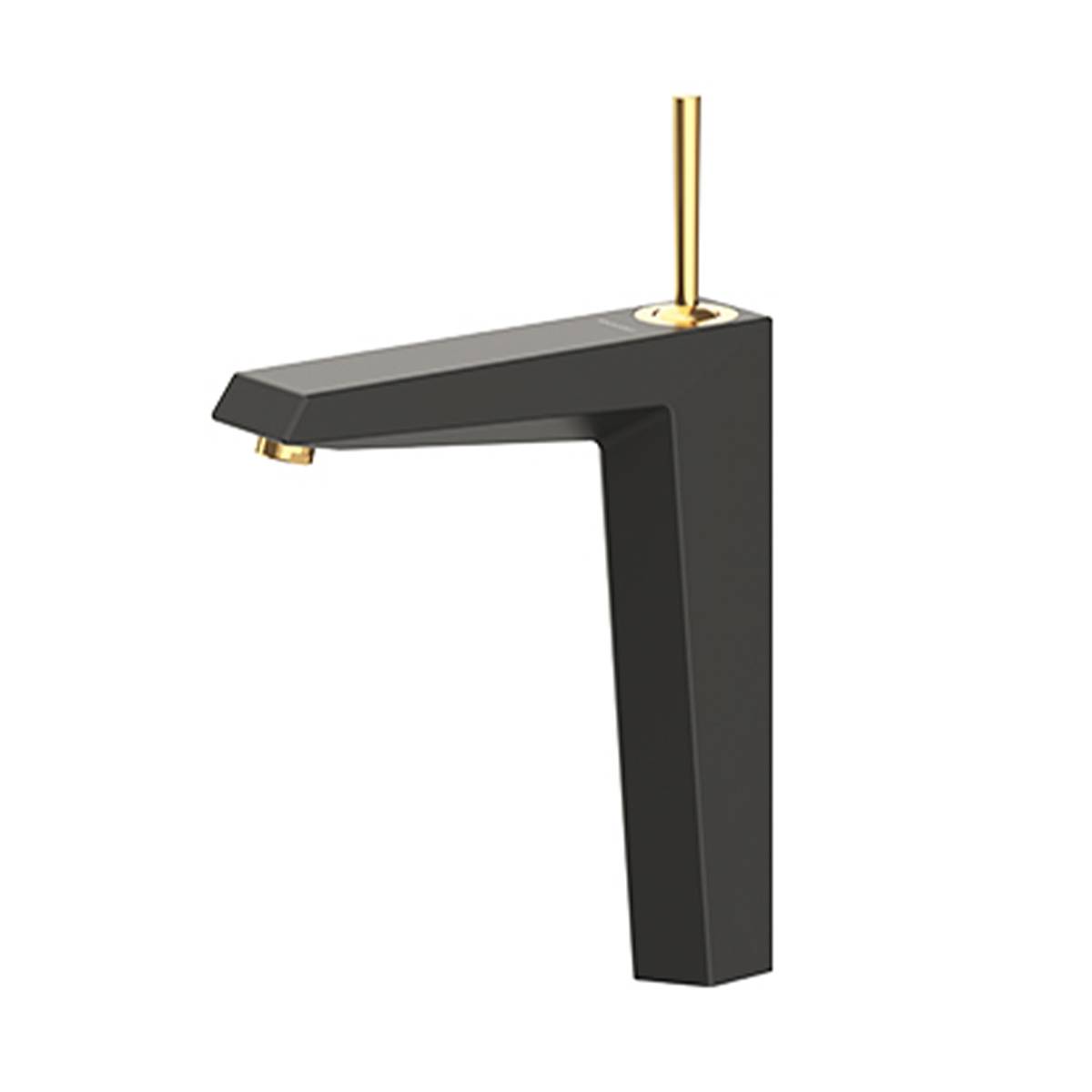 شیر روشویی تیفانی پایه بلند مشکی طلایی شودر