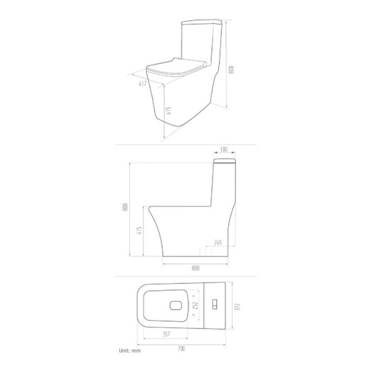 توالت فرنگی آلفا مشکی مات مروارید
