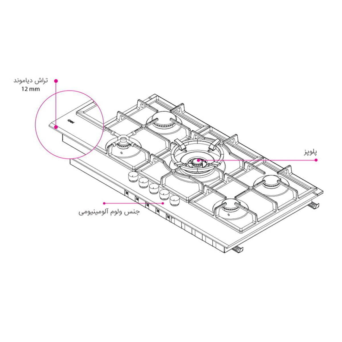 اجاق گاز صفحه ای لیناک B کن