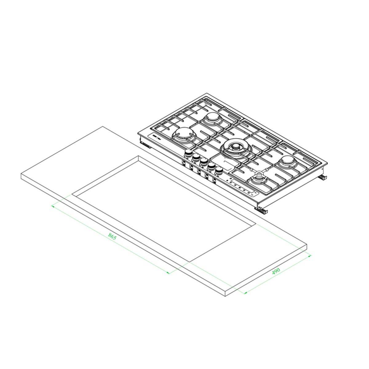 اجاق گاز صفحه ای رایجل کن