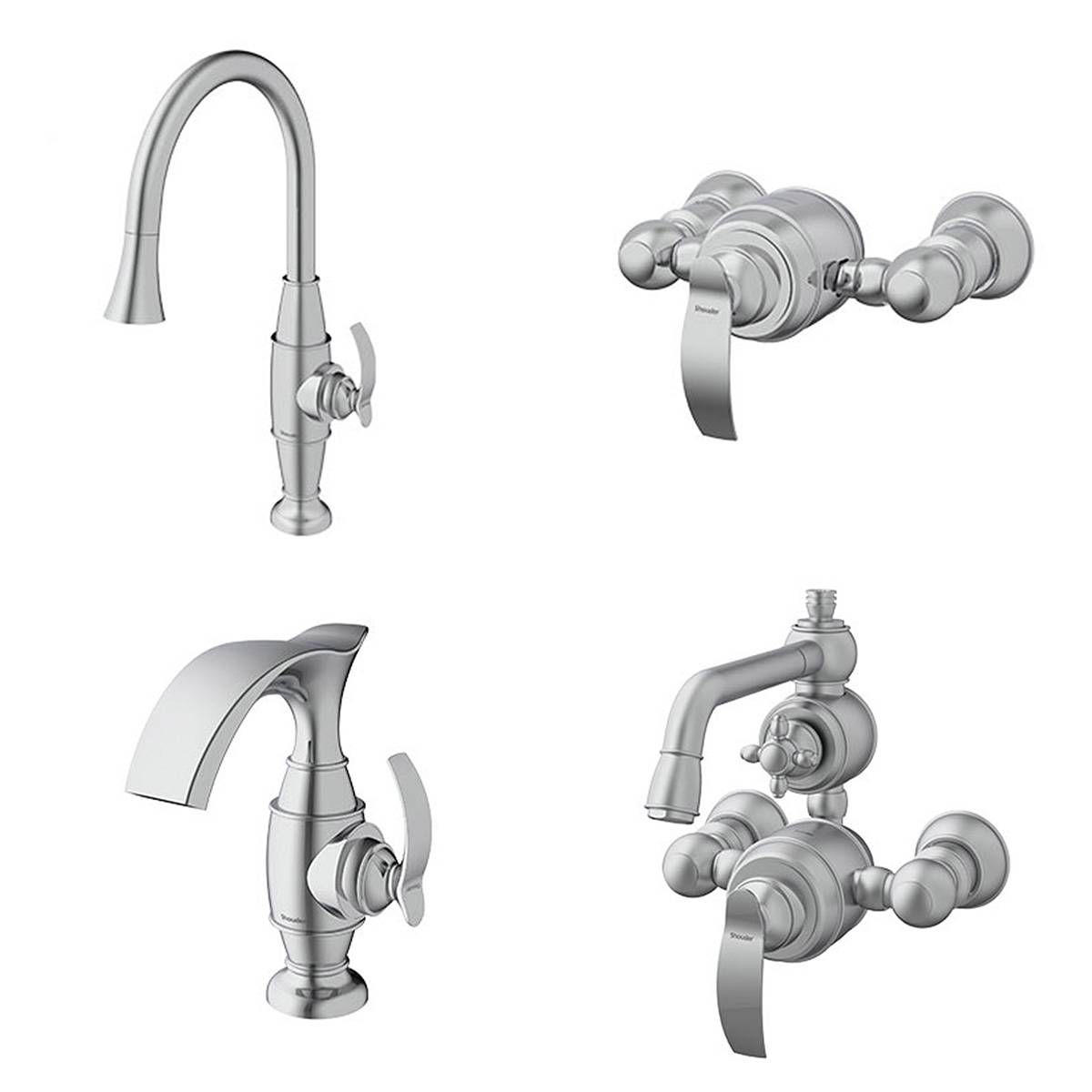 ست شیرآلات گلوریس کروم شودر