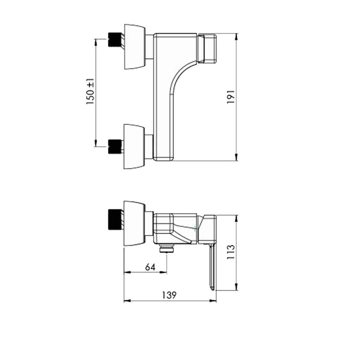 شیر توالت میشل سرمه ای شودر