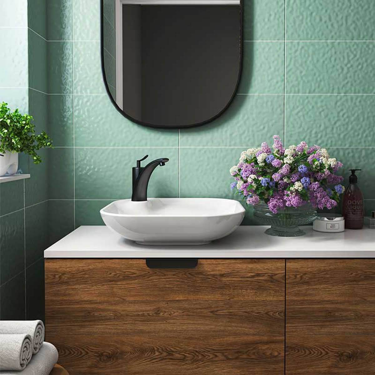 روشویی روکابینتی انتوریوم چینی کرد
