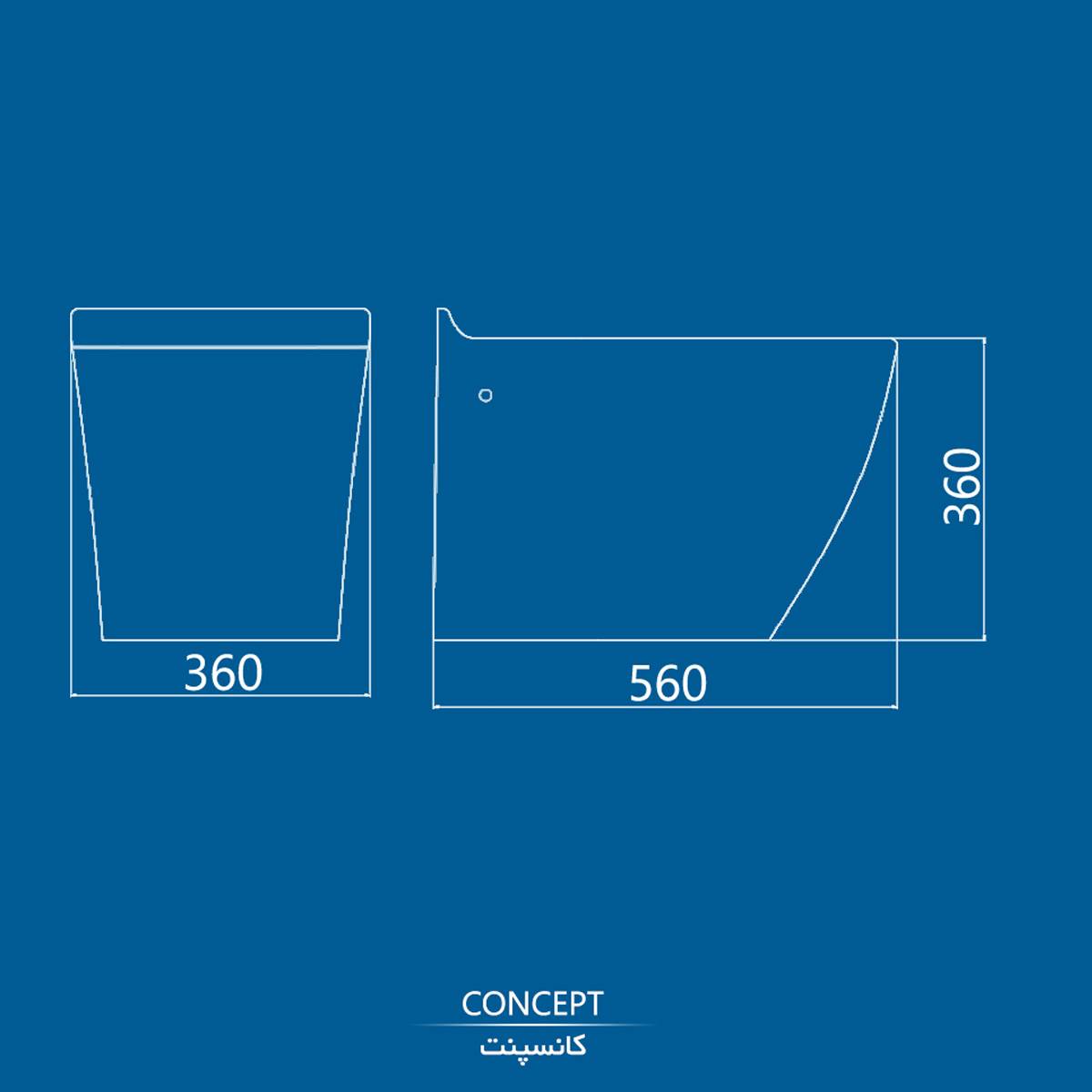 توالت فرنگی دیواری کانسپت چینی کرد