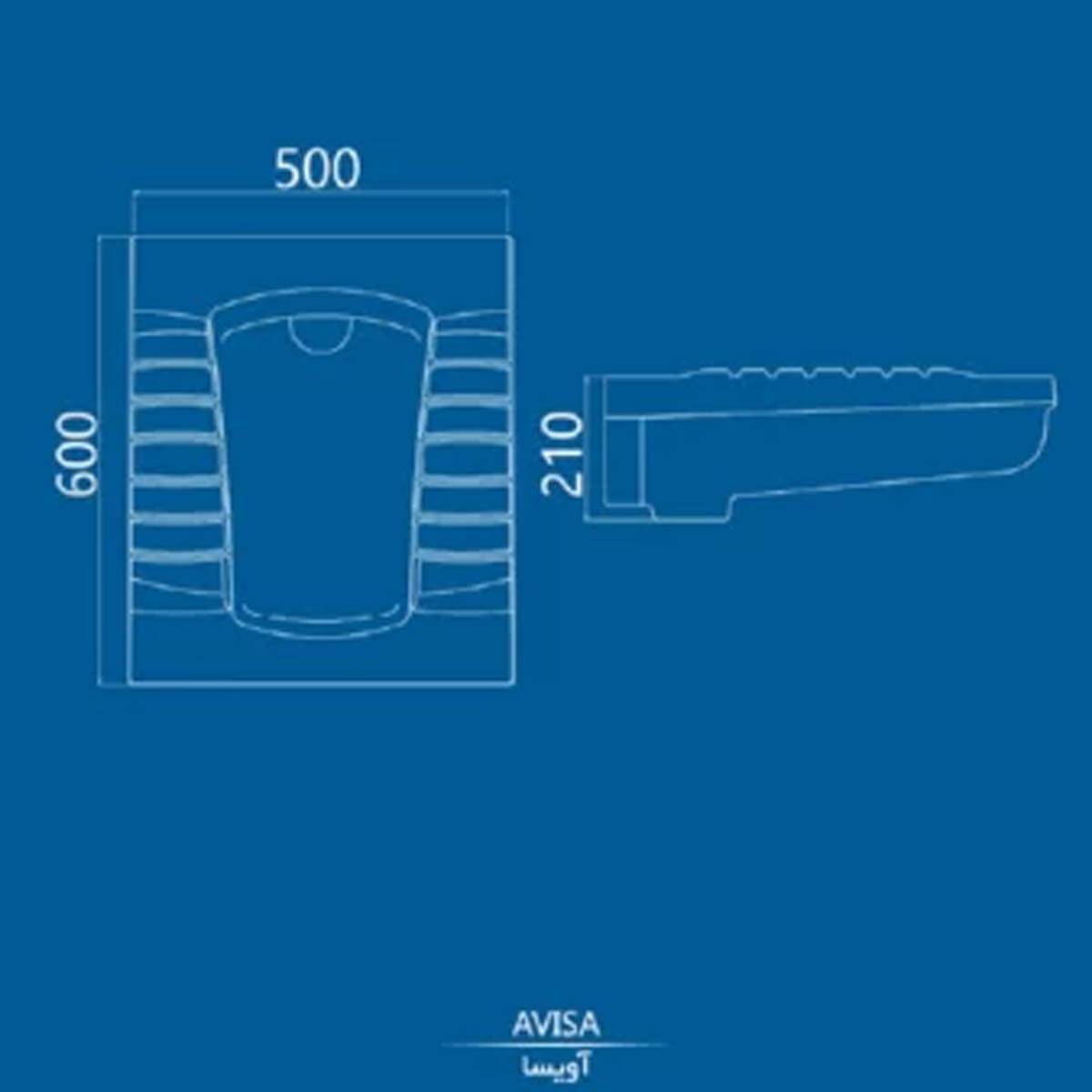 توالت زمینی آویسا چینی کرد