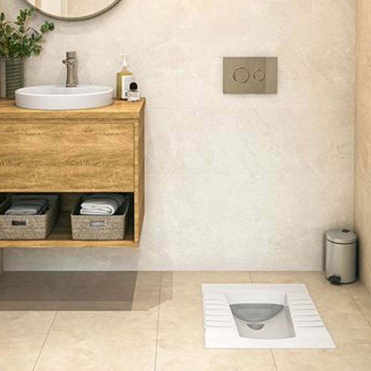 توالت زمینی آلپن چینی کرد