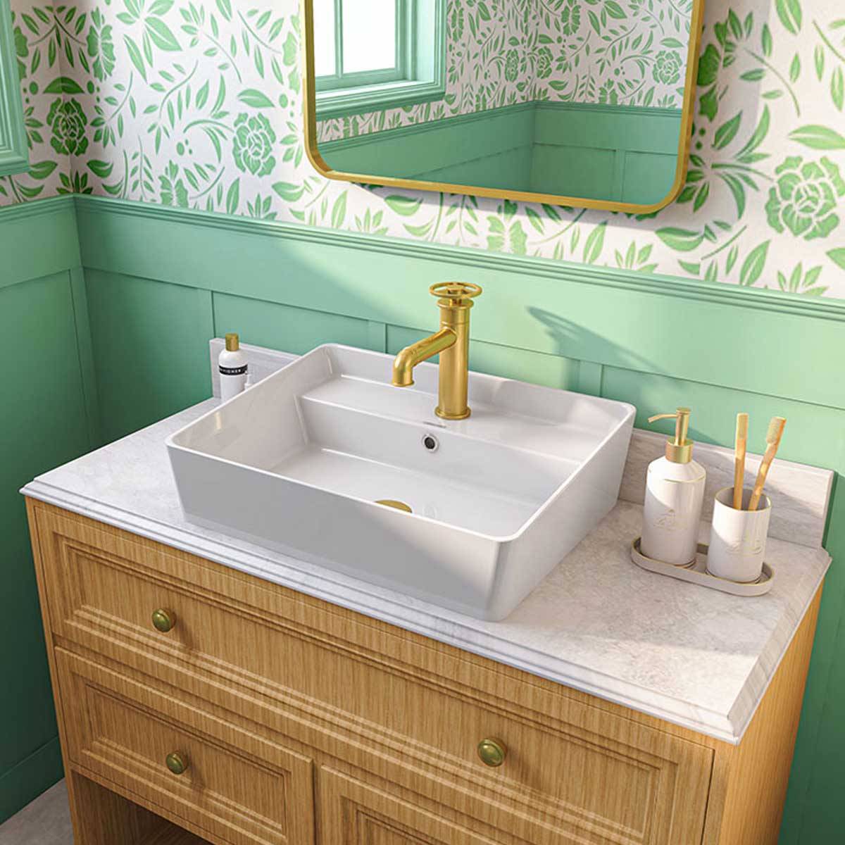 روشویی روکابینتی ورونیا چینی کرد