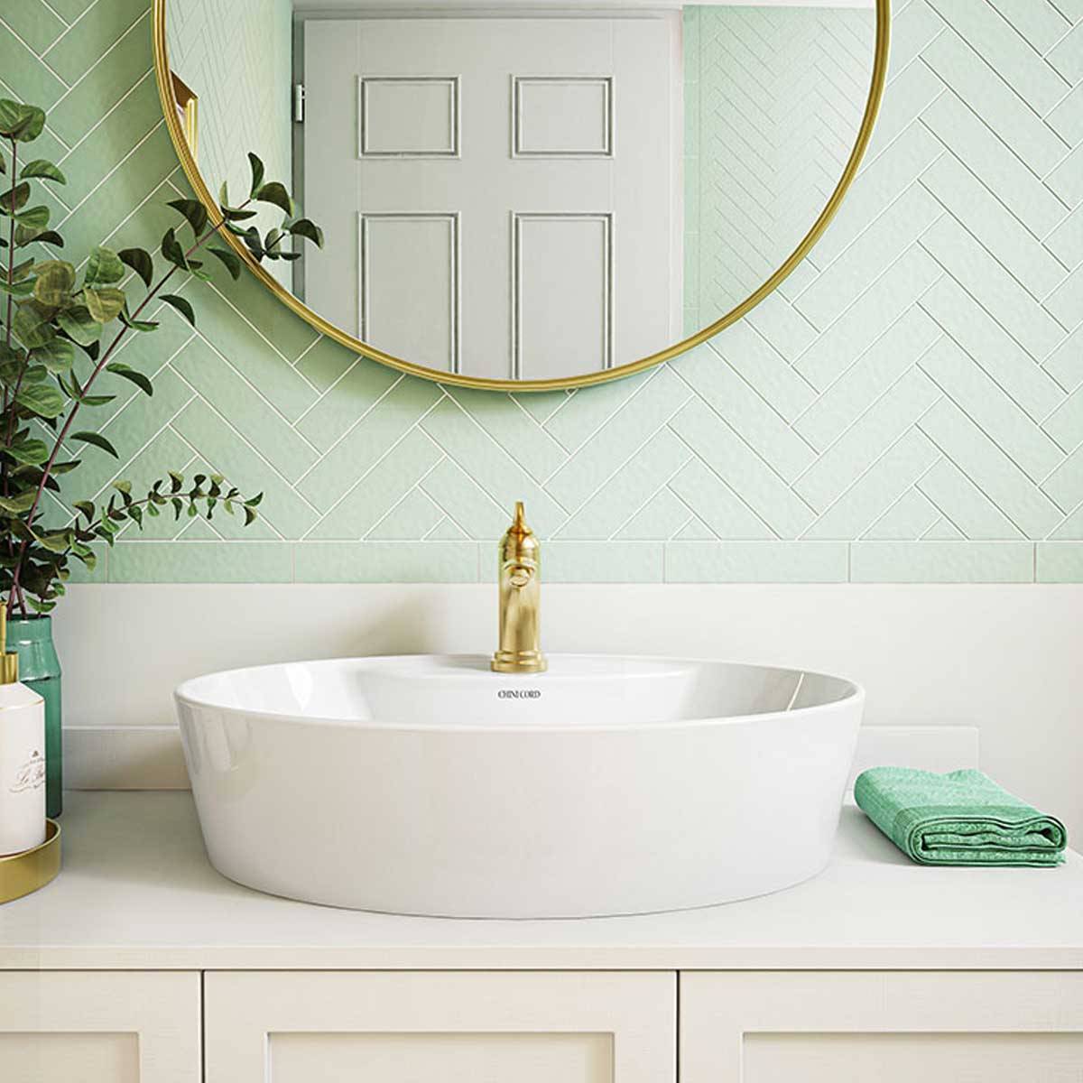 روشویی روکابینتی پاپیتال جا شیردار چینی کرد