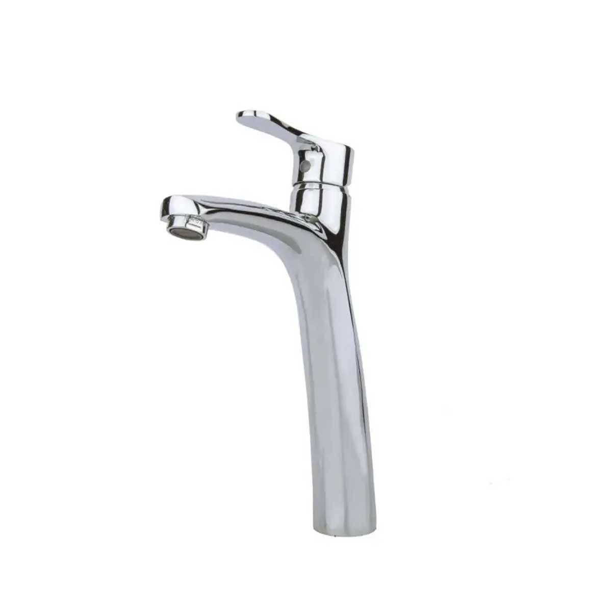 شیر روشویی پایه بلند صدف کروم راسان