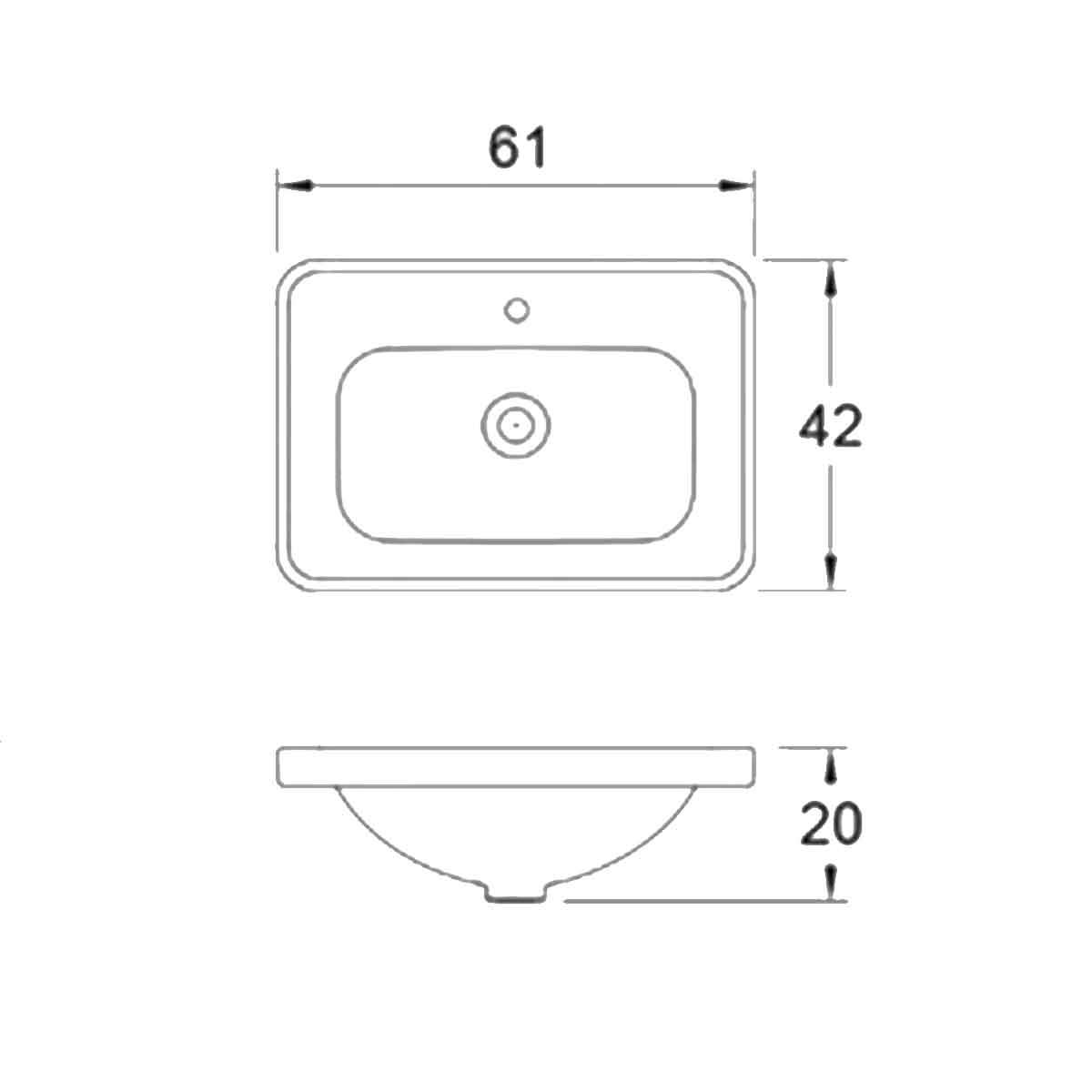 روشویی روکابینتی آرسیتا نوین سرام