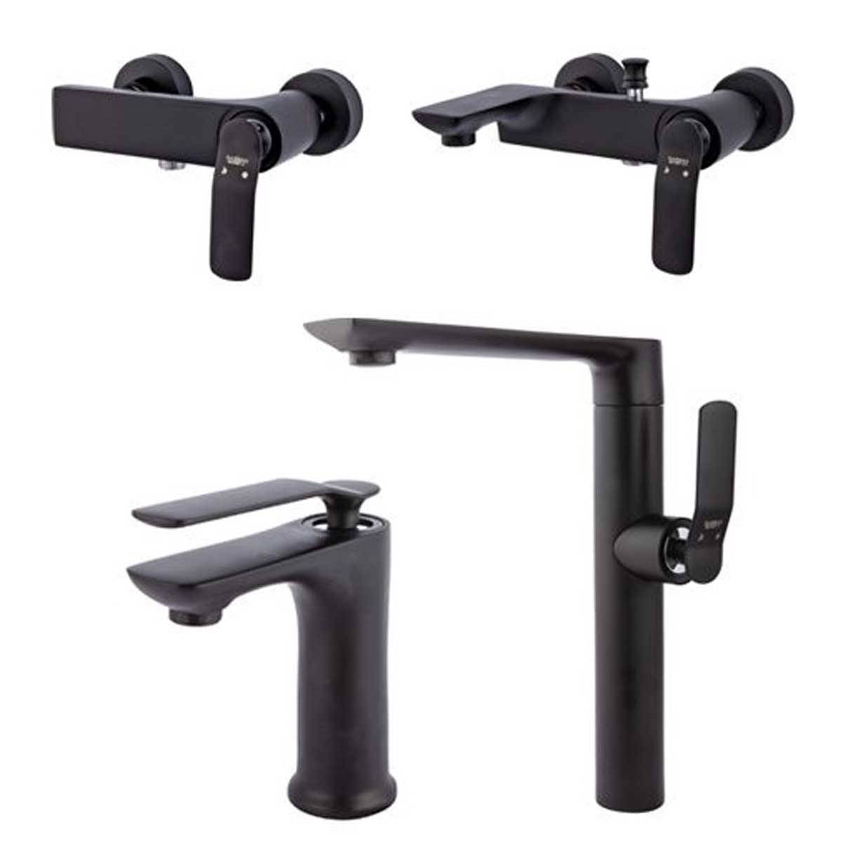 ست شیرآلات آوات مشکی راسان