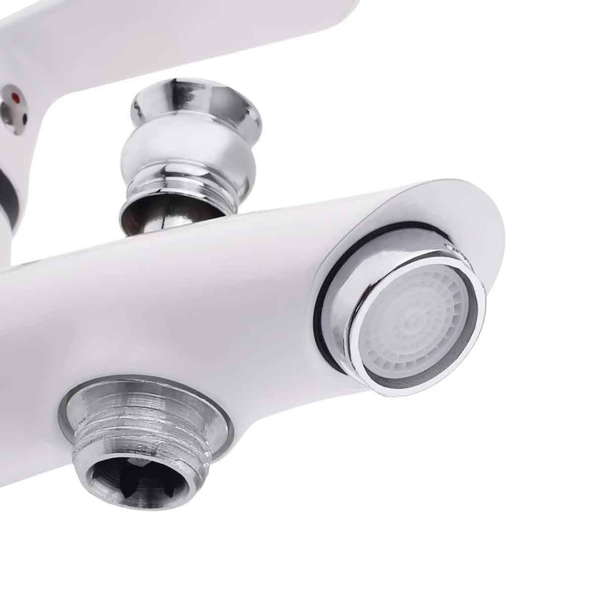 شیر حمام البرز سفید کروم شیبه