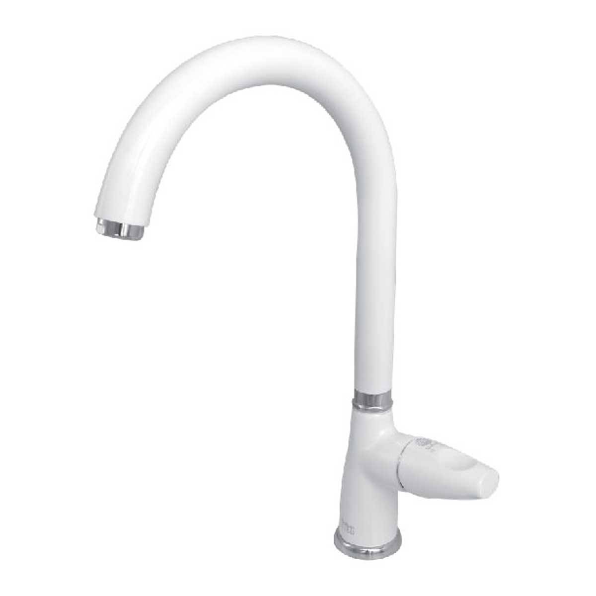 شیر آشپزخانه ماهور سفید کروم شیبه