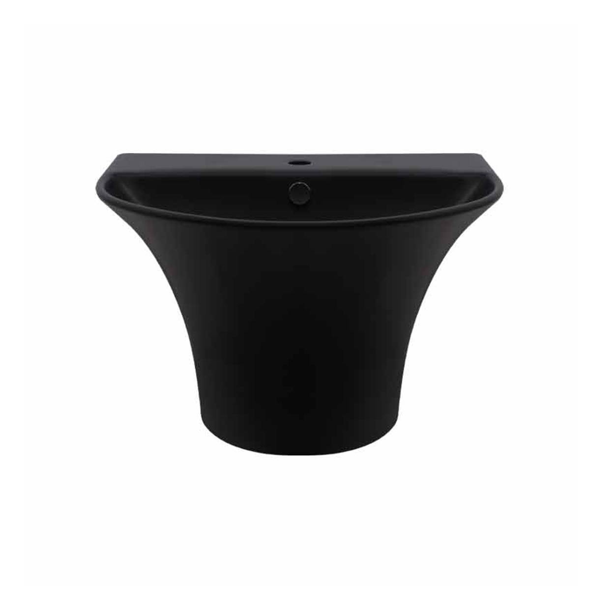 روشویی نیم پایه سیلویا مشکی مات مروارید