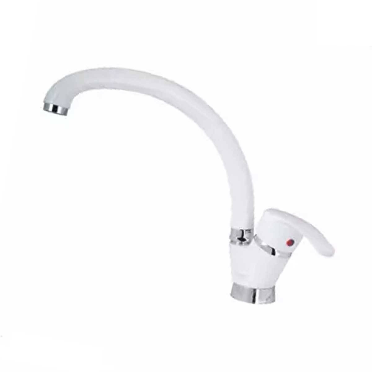 شیر آشپزخانه بیتا سفید کروم شیبه