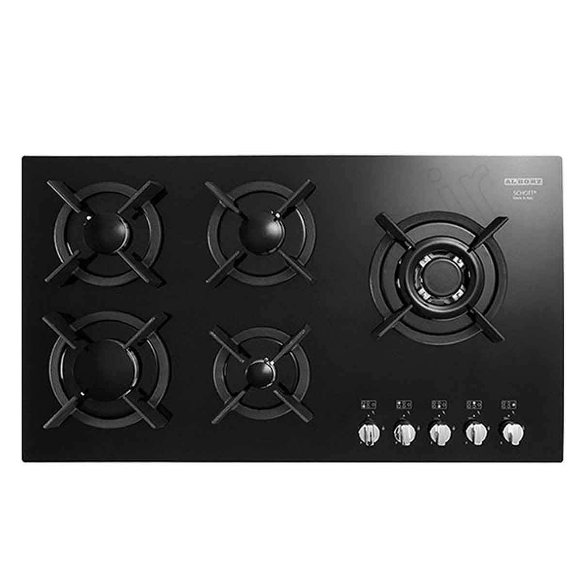 اجاق گاز شیشه ای مشکی G5957 استیل البرز