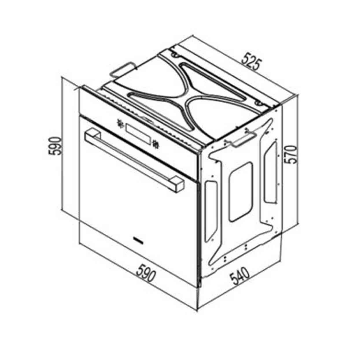 فر برقی توکار FE50W استیل البرز