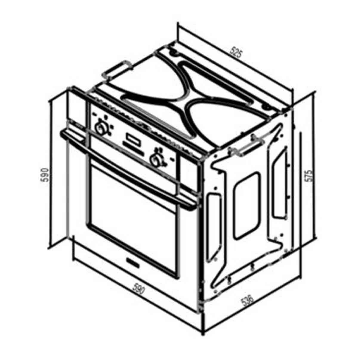 فر برقی گازی توکار FGE6 استیل البرز